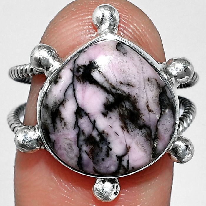 Rhodonite Ring size-8 SDR243008 R-1268, 14x15 mm