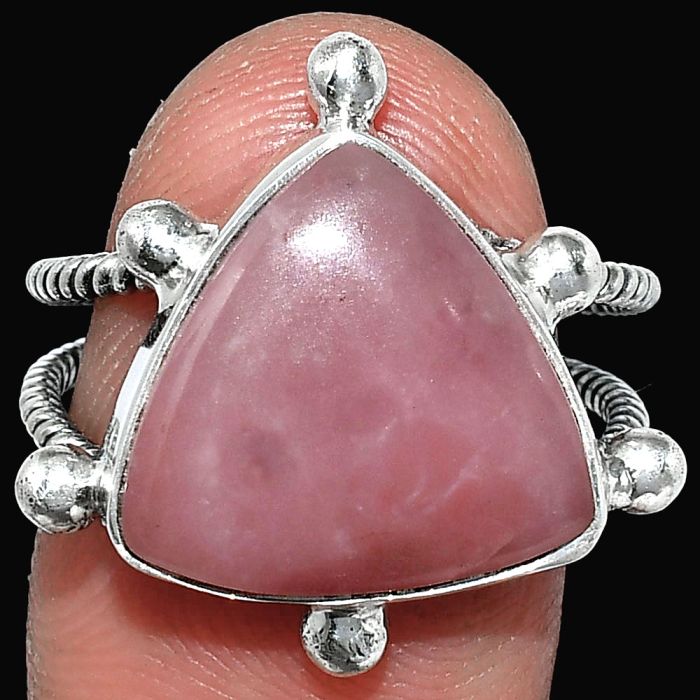 Guava Quartz Ring size-8 SDR243011 R-1268, 15x15 mm