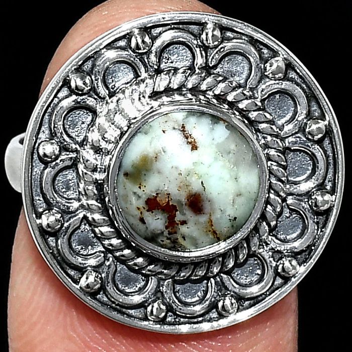 Variscite Ring size-7.5 SDR243096 R-1256, 9x9 mm