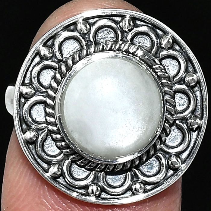 Srilankan Moonstone Ring size-7 SDR243111 R-1256, 10x10 mm