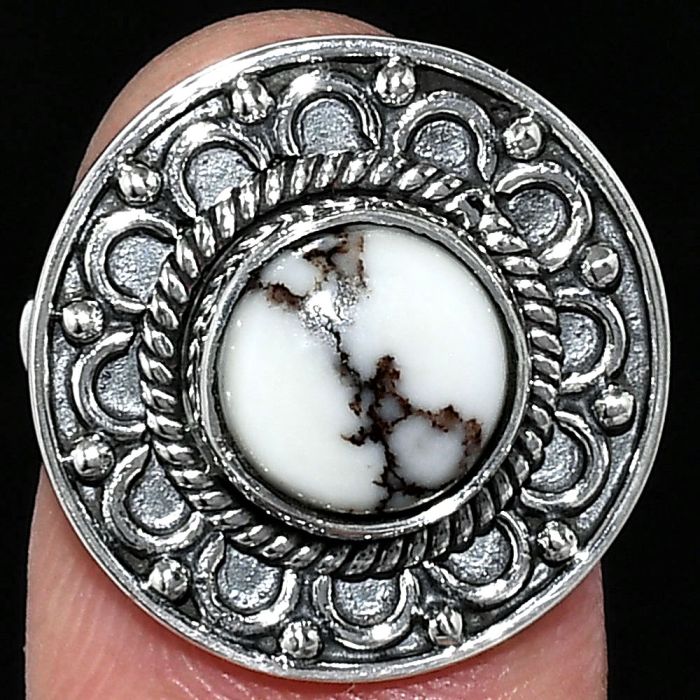 Wild Horse Jasper Ring size-6 SDR243113 R-1256, 9x9 mm