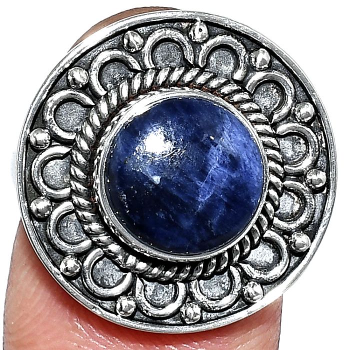 Sodalite Ring size-7 SDR243128 R-1256, 10x10 mm