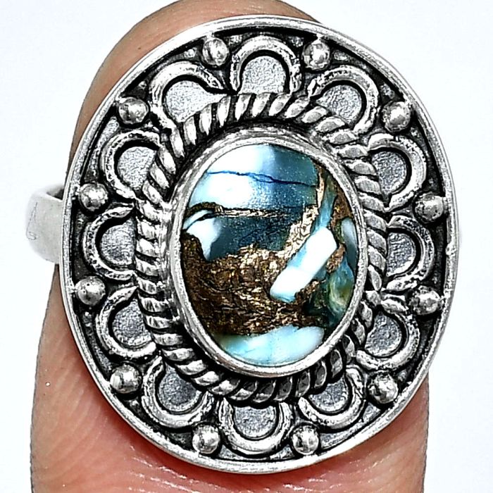 Spiny Oyster Turquoise Ring size-7 SDR243131 R-1256, 8x10 mm