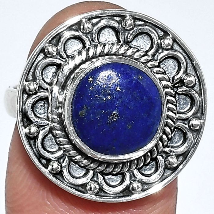 Lapis Lazuli Ring size-7.5 SDR243132 R-1256, 9x9 mm