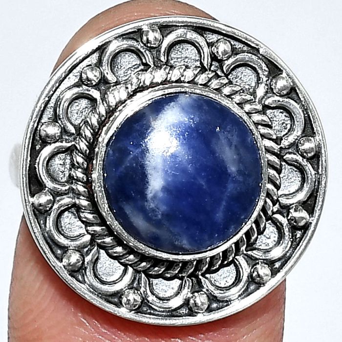 Sodalite Ring size-6.5 SDR243147 R-1256, 10x10 mm