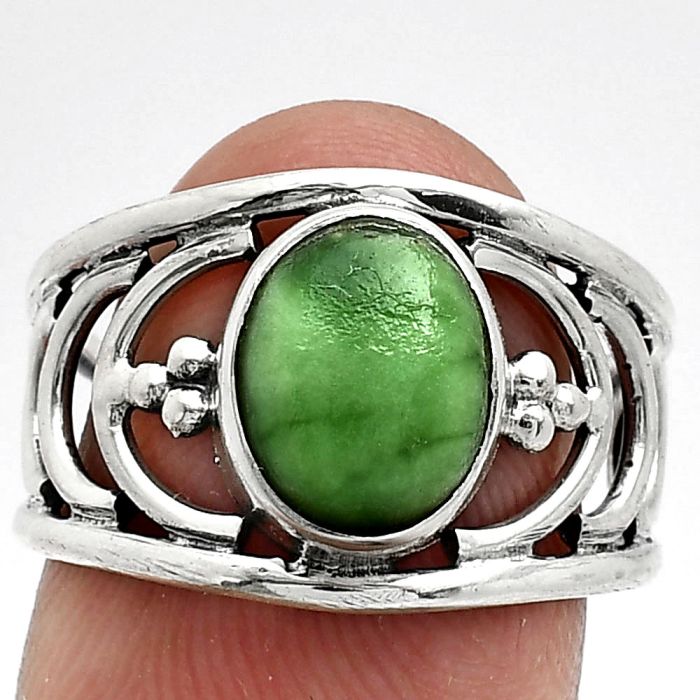 Green Mohave Turquoise Ring size-7 SDR243162 R-1379, 8x10 mm