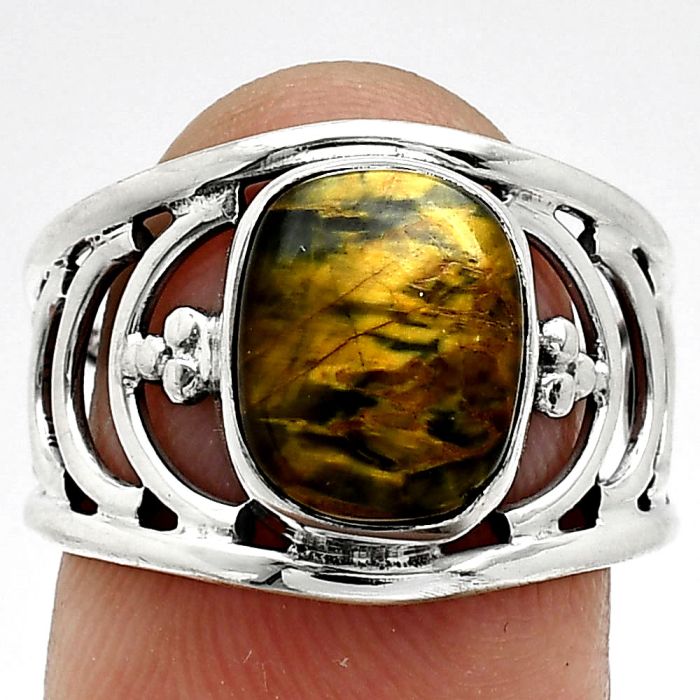 Pietersite Ring size-7 SDR243171 R-1379, 9x11 mm