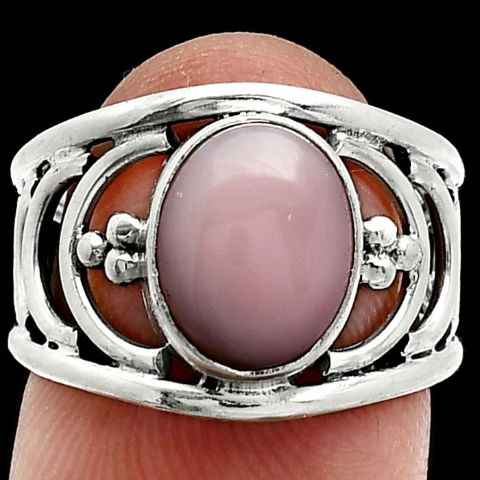 Pink Opal Ring size-6 SDR243190 R-1379, 8x10 mm