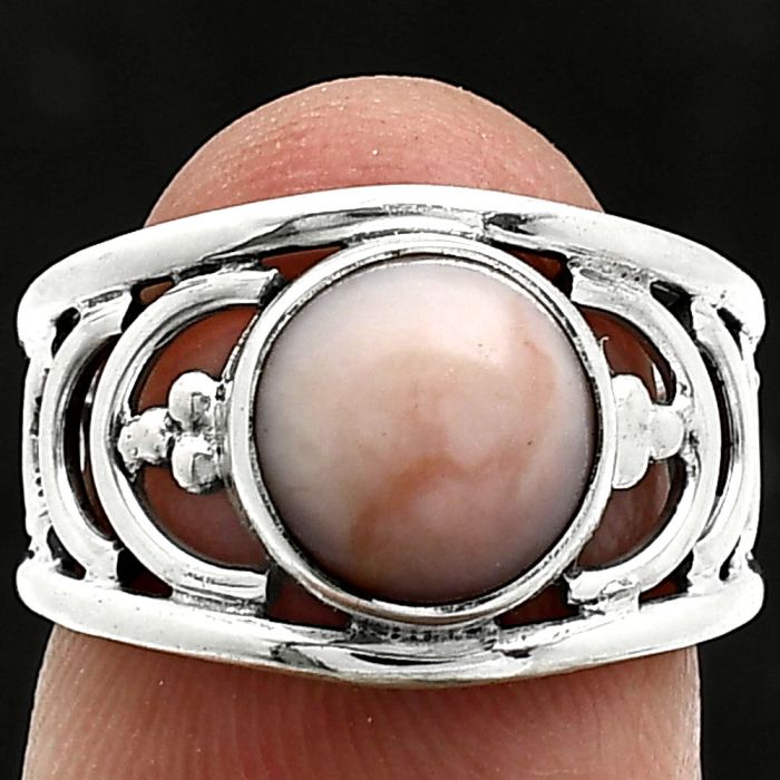 Pink Opal Ring size-6 SDR243192 R-1379, 9x9 mm