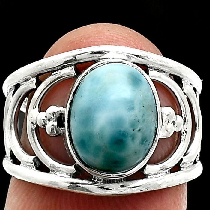 Larimar (Dominican Republic) Ring size-6 SDR243194 R-1379, 8x10 mm