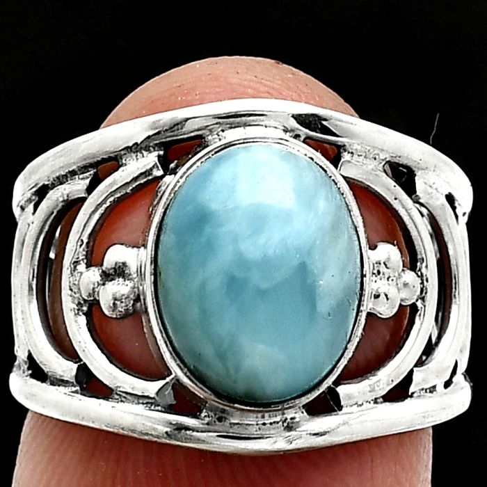 Larimar (Dominican Republic) Ring size-6 SDR243196 R-1379, 8x10 mm