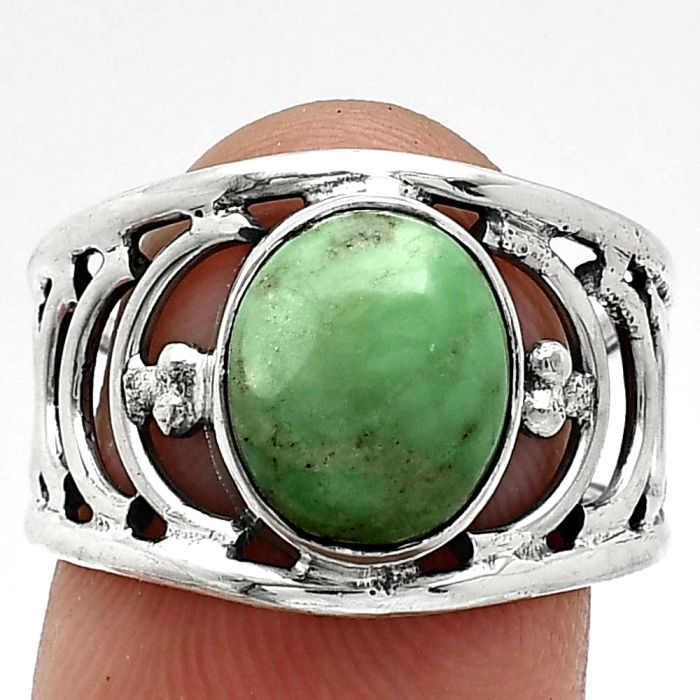 Variscite Ring size-8 SDR243201 R-1379, 9x11 mm