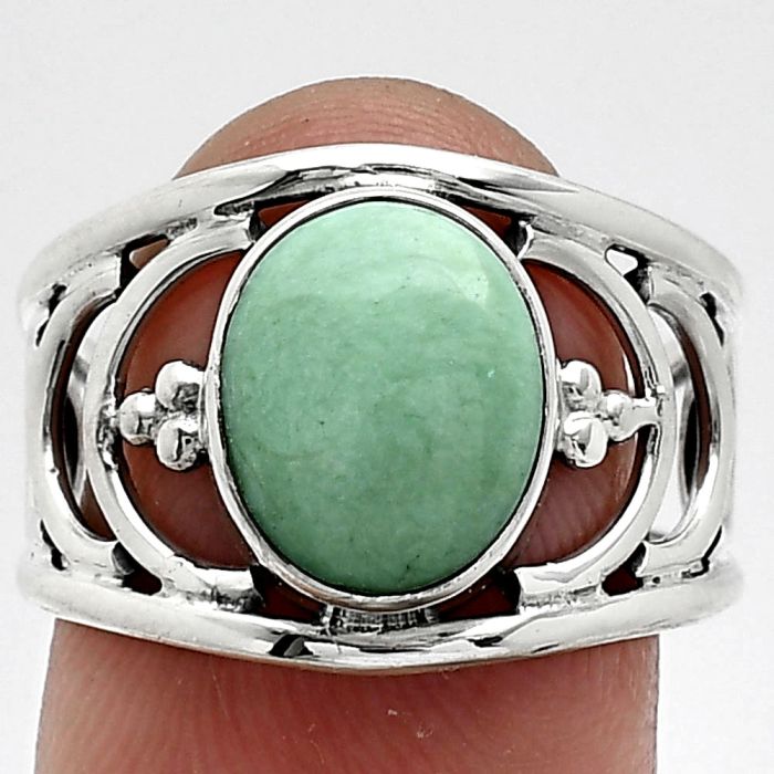 Variscite Ring size-7.5 SDR243215 R-1379, 9x11 mm