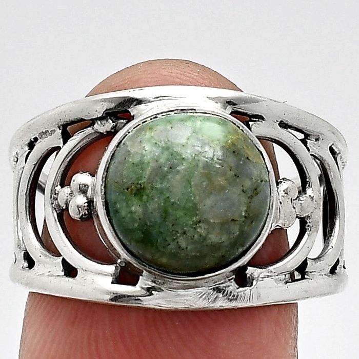 Utah Variscite Ring size-8.5 SDR243218 R-1379, 10x10 mm