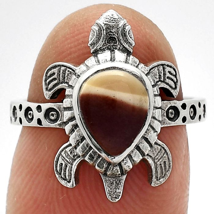 Tortoise - Red Mookaite Ring size-6 SDR243232 R-1076, 6x8 mm