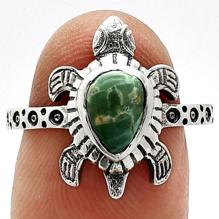 Tortoise - Australian Variscite Ring size-8 SDR243244 R-1076, 6x8 mm