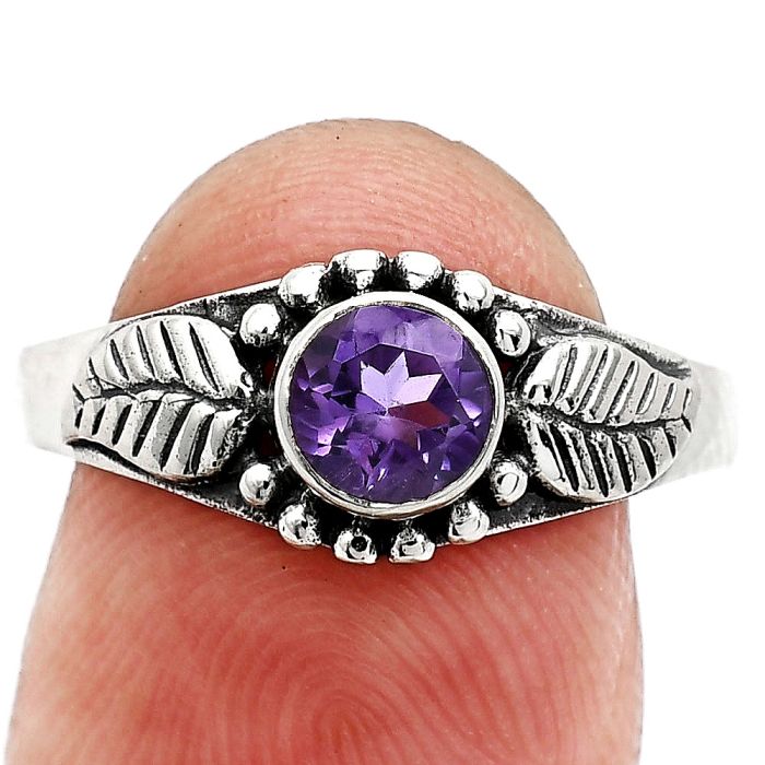 African Amethyst Ring size-7 SDR243514 R-1404, 5x5 mm