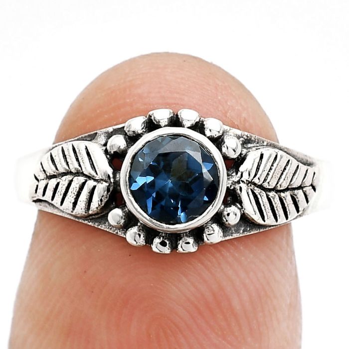 London Blue Topaz Ring size-7 SDR243556 R-1404, 5x5 mm