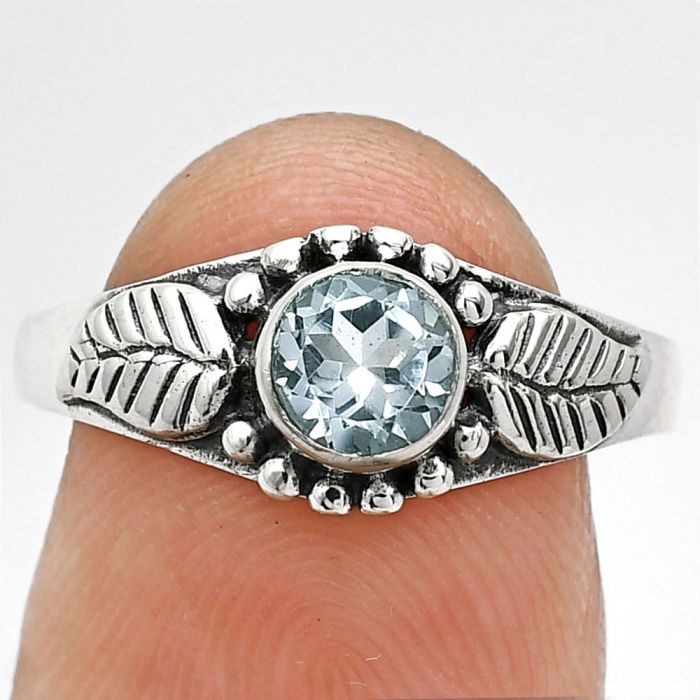 Sky Blue Topaz Ring size-8 SDR243557 R-1404, 5x5 mm