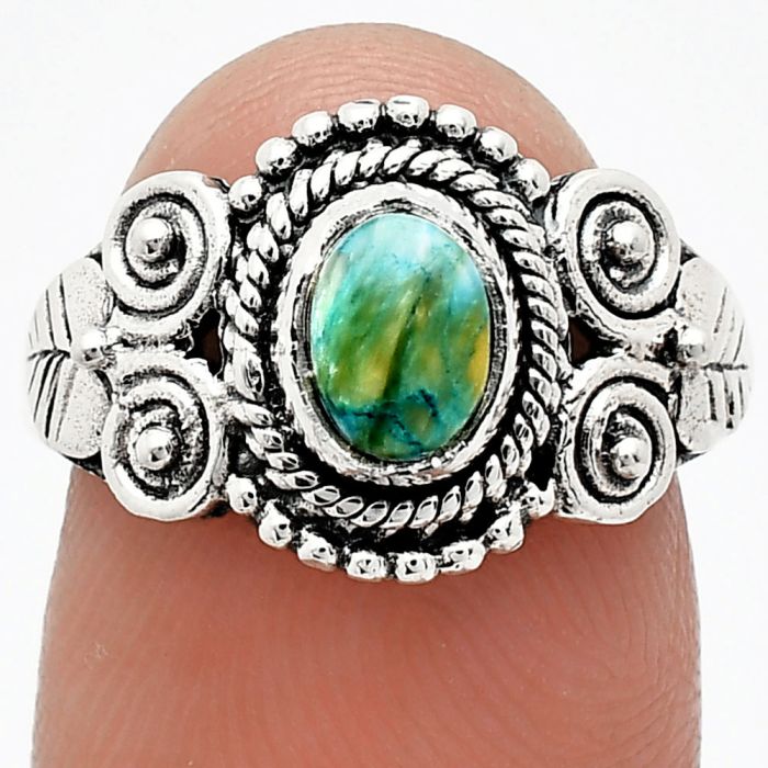 Spiny Oyster Turquoise Ring size-7 SDR243583 R-1280, 7x5 mm