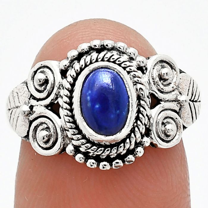 Lapis Lazuli Ring size-7.5 SDR243590 R-1280, 7x5 mm