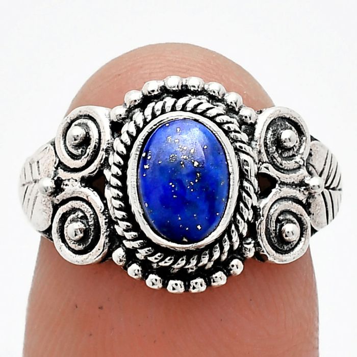 Lapis Lazuli Ring size-7 SDR243600 R-1280, 7x5 mm