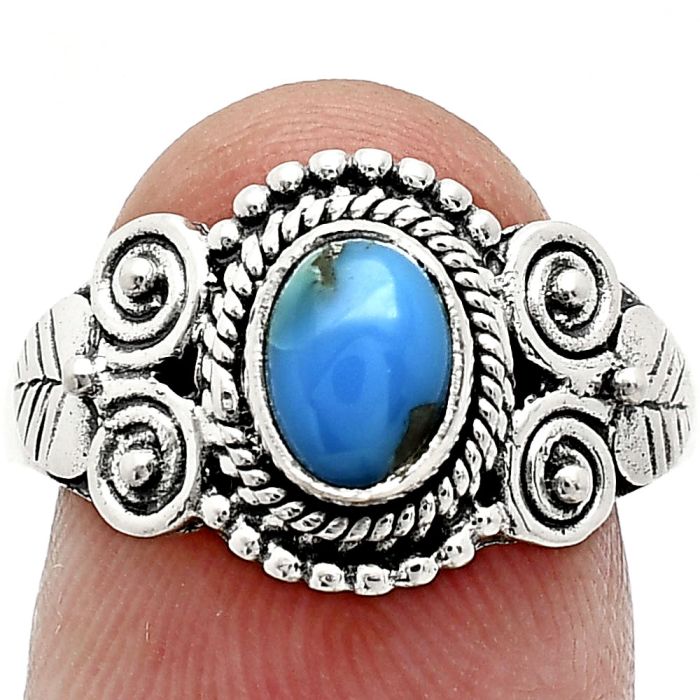 Egyptian Turquoise Ring size-8 SDR243621 R-1280, 7x5 mm