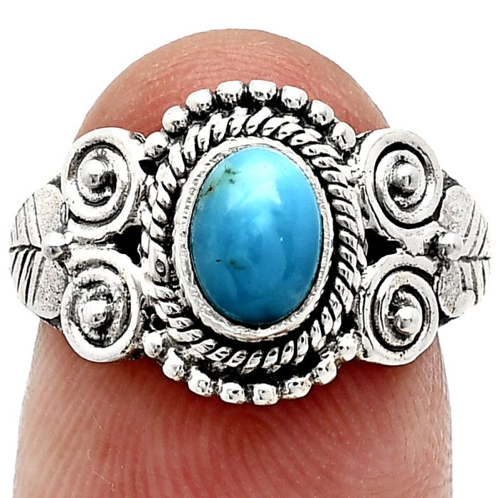 Sleeping Beauty Turquoise Ring size-7.5 SDR243630 R-1280, 7x5 mm