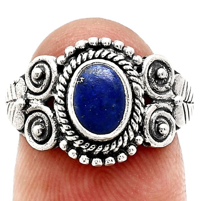 Lapis Lazuli Ring size-7 SDR243632 R-1280, 7x5 mm