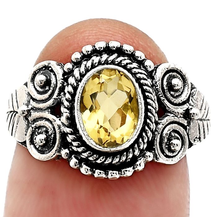 Citrine Ring size-7 SDR243663 R-1280, 7x5 mm