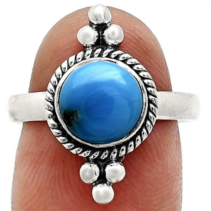 Sleeping Beauty Turquoise Ring size-8 SDR243723 R-1127, 8x8 mm