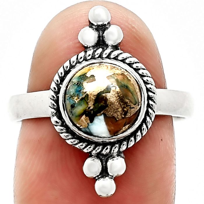 Spiny Oyster Turquoise Ring size-8 SDR243753 R-1127, 8x8 mm