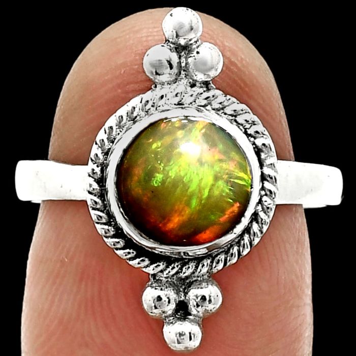 Ethiopian Opal Ring size-8 SDR243779 R-1127, 8x8 mm