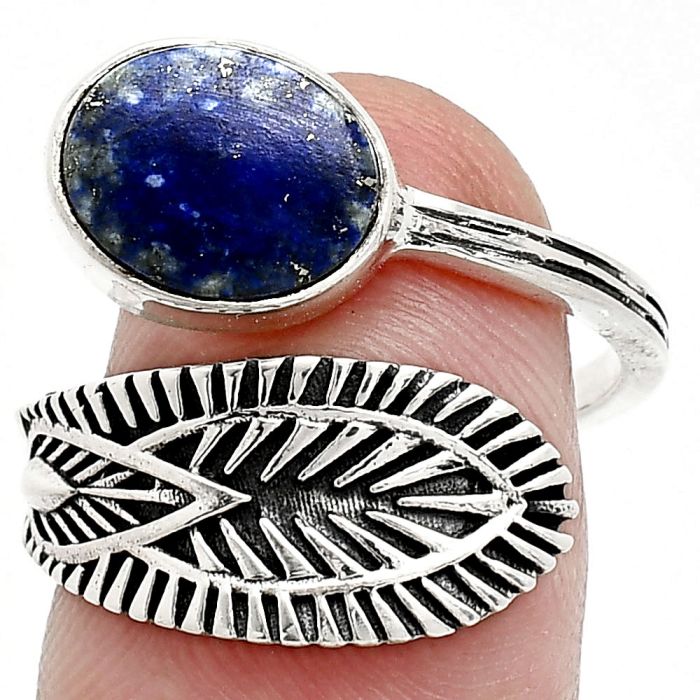 Adjustable - Lapis Lazuli Ring size-7.5 SDR243836 R-1116, 8x10 mm