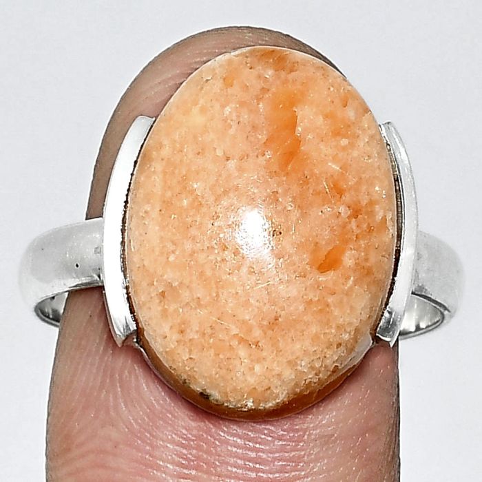 Orange Aventurine Ring size-10 SDR243855 R-1173, 13x18 mm