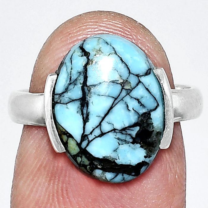 Lucky Charm Tibetan Turquoise Ring size-7 SDR243860 R-1173, 10x14 mm