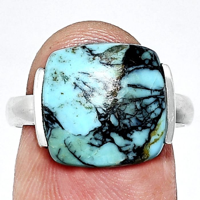 Lucky Charm Tibetan Turquoise Ring size-8 SDR243865 R-1173, 13x13 mm