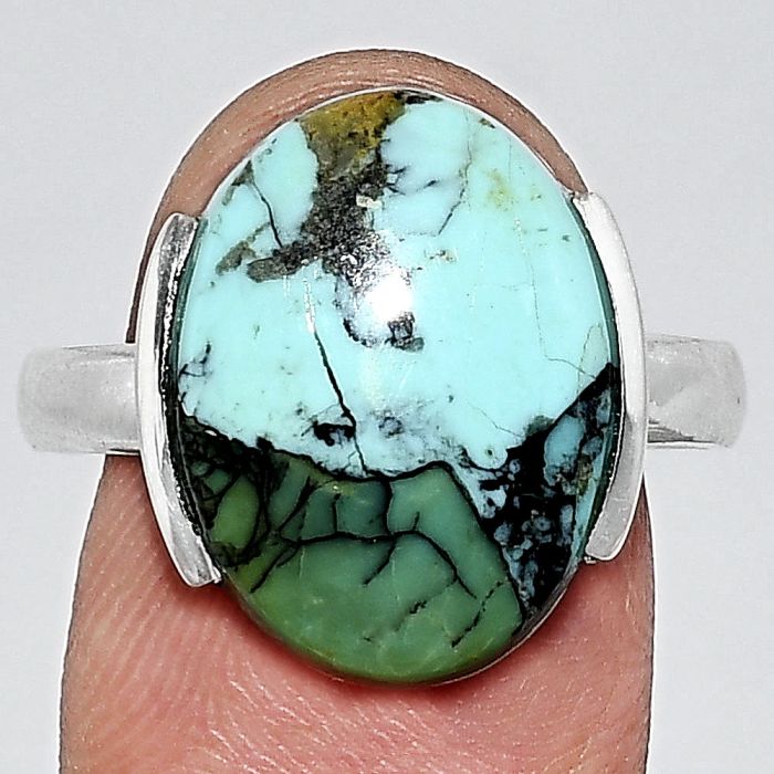 Lucky Charm Tibetan Turquoise Ring size-10 SDR243867 R-1173, 13x17 mm