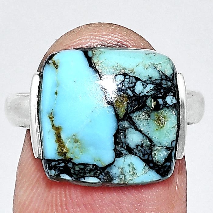 Lucky Charm Tibetan Turquoise Ring size-8 SDR243868 R-1173, 14x14 mm