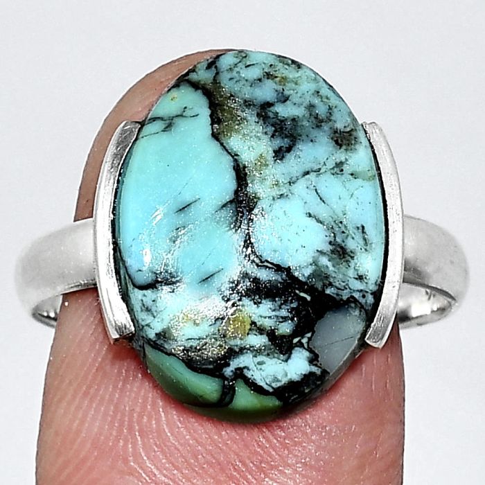 Lucky Charm Tibetan Turquoise Ring size-10 SDR243876 R-1173, 13x17 mm