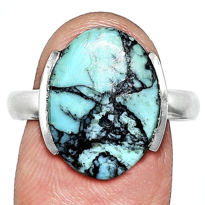 Lucky Charm Tibetan Turquoise Ring size-9.5 SDR243879 R-1173, 12x16 mm