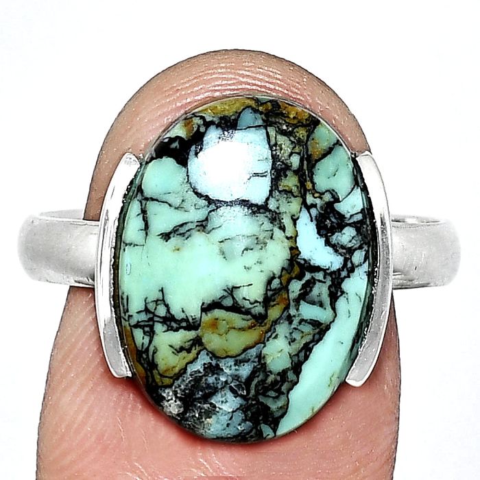 Lucky Charm Tibetan Turquoise Ring size-9.5 SDR243885 R-1173, 12x17 mm