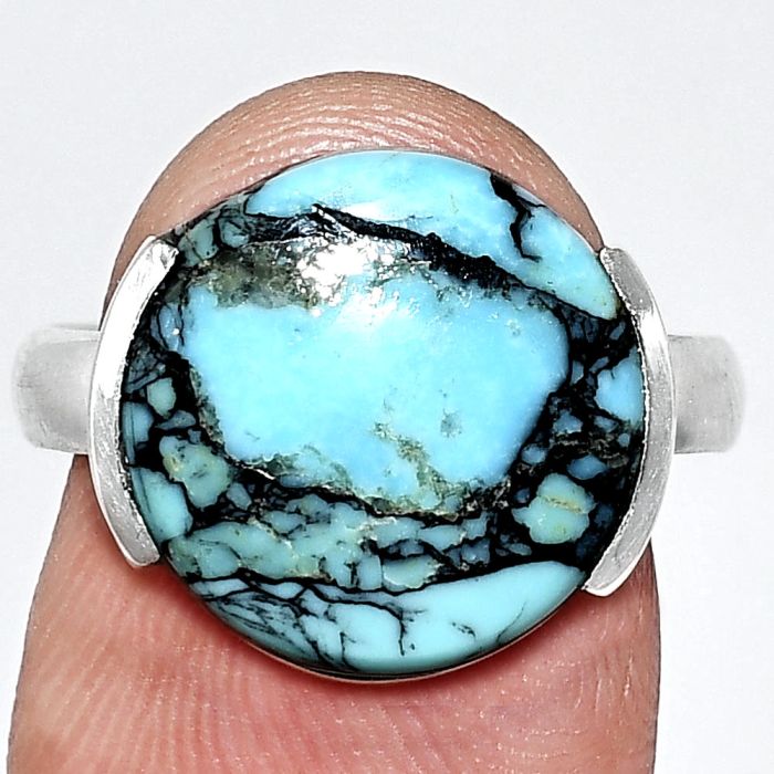 Lucky Charm Tibetan Turquoise Ring size-8 SDR243922 R-1173, 14x14 mm