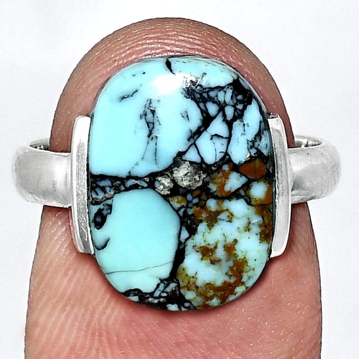 Lucky Charm Tibetan Turquoise Ring size-7 SDR243929 R-1173, 11x15 mm