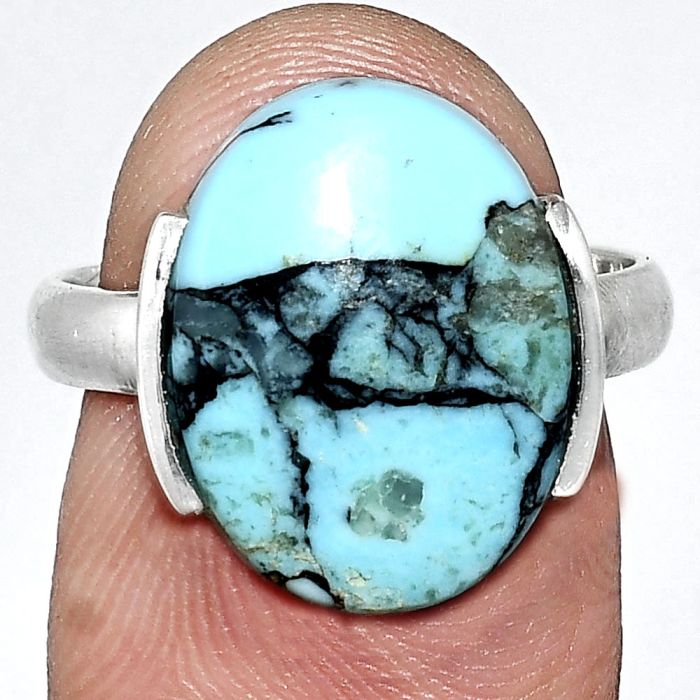 Lucky Charm Tibetan Turquoise Ring size-7 SDR243930 R-1173, 12x16 mm