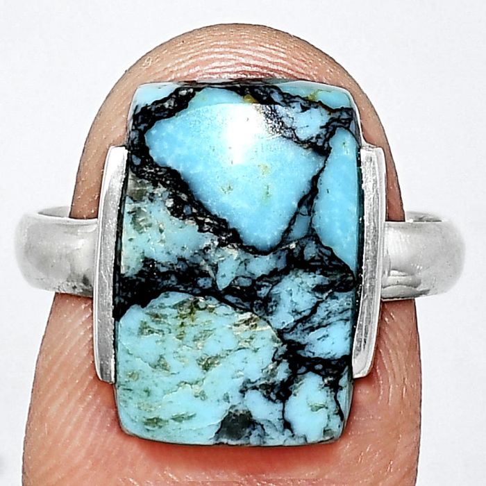 Lucky Charm Tibetan Turquoise Ring size-8 SDR243937 R-1173, 11x16 mm