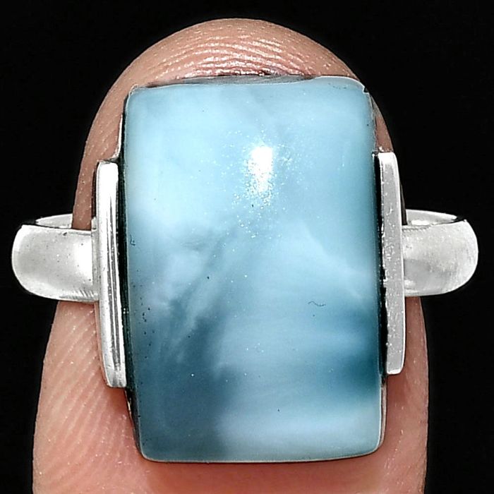 Larimar (Dominican Republic) Ring size-9 SDR243945 R-1173, 11x17 mm