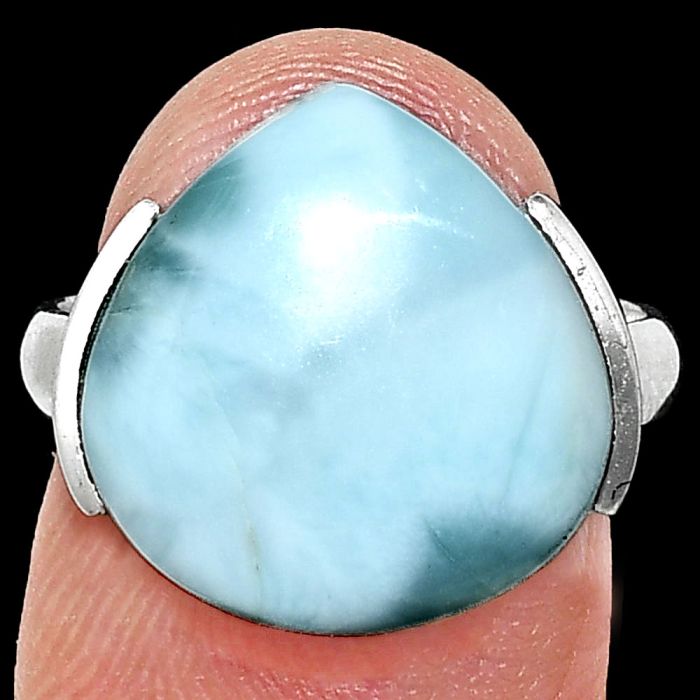 Larimar (Dominican Republic) Ring size-7 SDR243946 R-1173, 15x16 mm