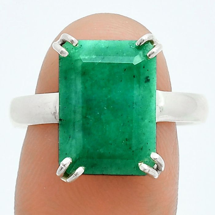 Lab Created Emerald Ring size-9.5 SDR243954 R-1020, 10x14 mm