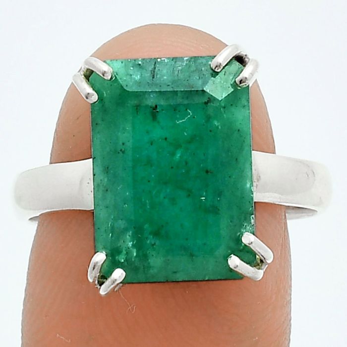 Lab Created Emerald Ring size-9 SDR243957 R-1020, 10x14 mm